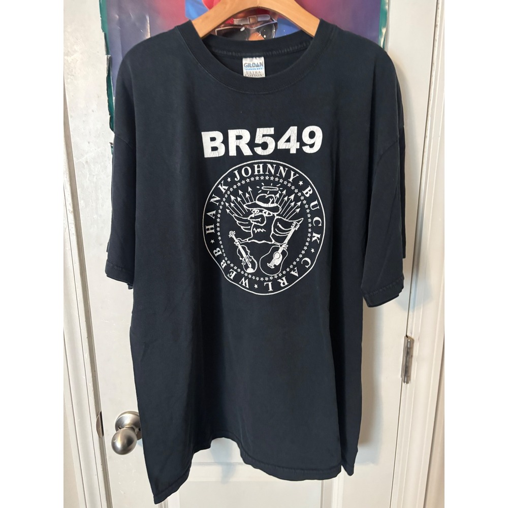 BR549 Band T-Shirt Mens XL Black Country Music Hank Johnny Buck Carl Webb Tee